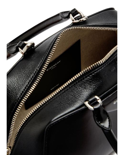 Givenchy Black Antigona East-West Small Leather Top Handle Bag