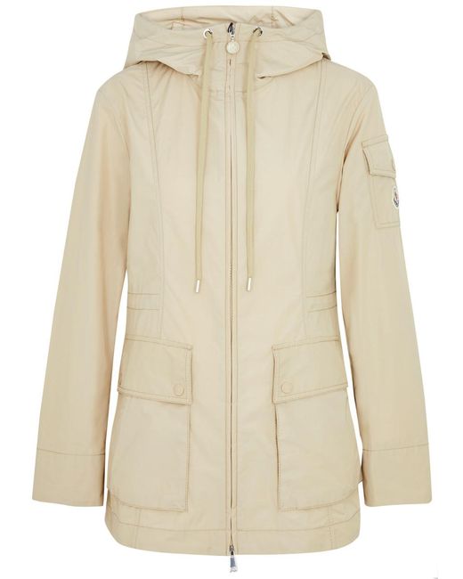 Moncler Natural Leandro Hooded Shell Jacket