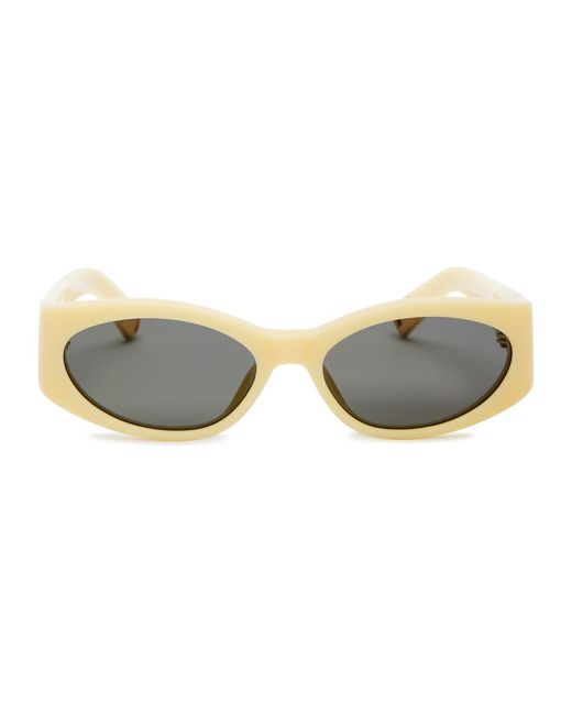 Jacquemus Yellow Les Lunettes Ovalo Oval-frame Sunglasses