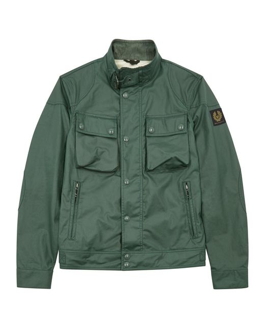 Belstaff Green Racemaster Waxed Cotton Jacket for men