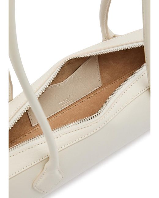 Alaïa White Le Teckel Small Grained Leather Shoulder Bag