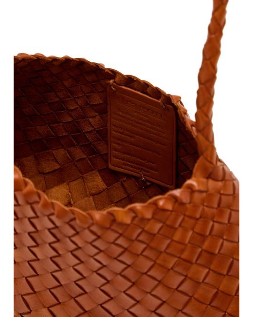 Dragon Diffusion Brown Rosanna Woven Leather Shoulder Bag