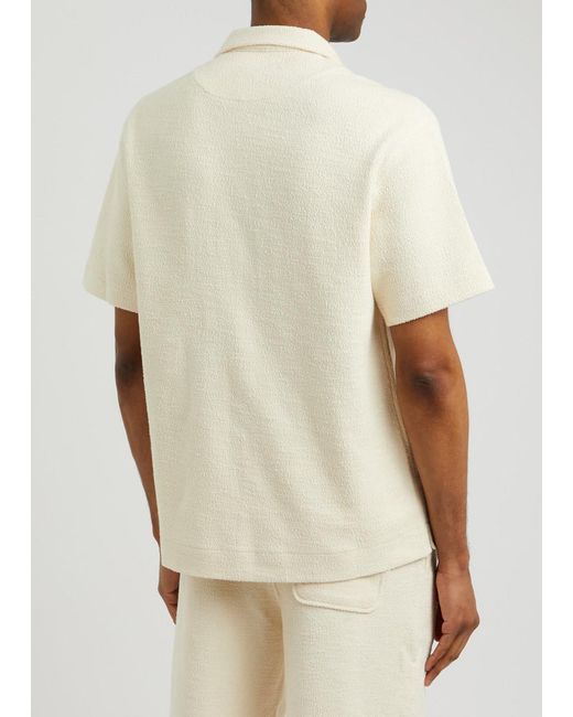 CHE White Dapper Bouclé Cotton Shirt for men