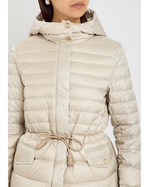 Moncler Natural Raies Hooded Padded Nylon Jacket