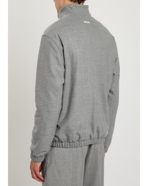 Lardini Gray Stretch-Wool Jacket for men