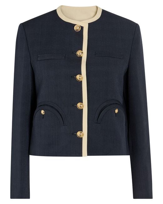 Blazé Milano Blue Shamo Bolero Woven Jacket