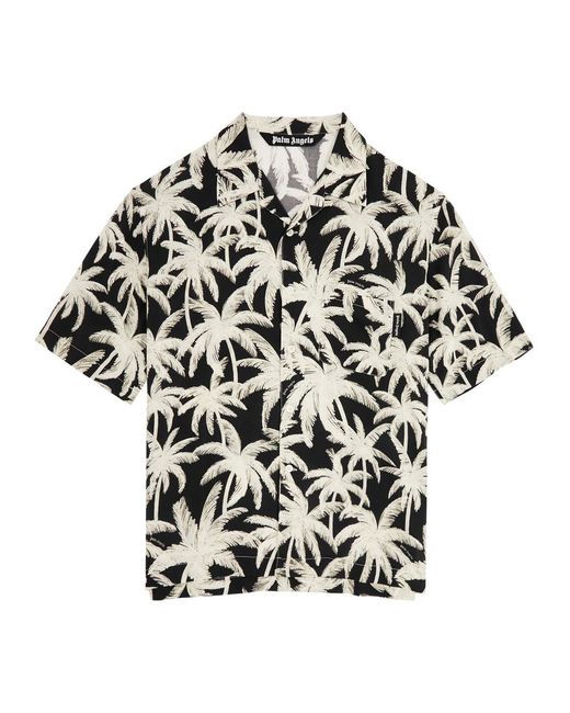 Palm Angels White Palms Printed Shirt for men