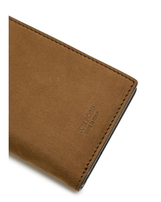Tom Ford Brown Nubuck Card Holder for men