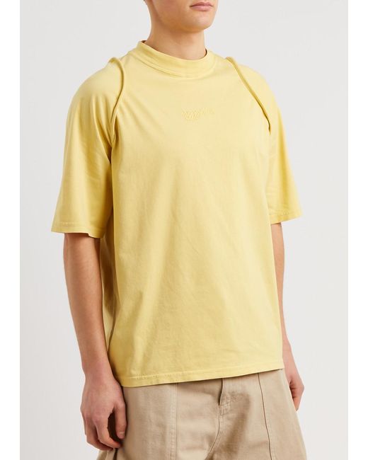 Jacquemus Yellow Le T-shirt Carmague Logo Cotton T-shirt for men