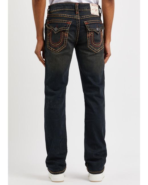 True Religion Black Ricky Straight-leg Jeans for men