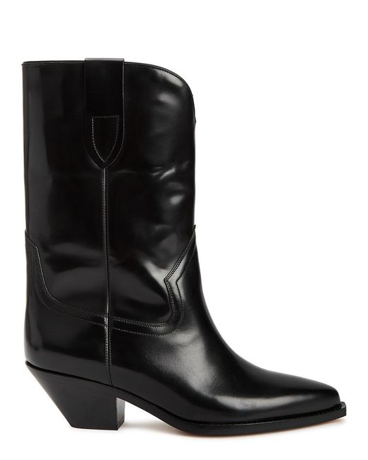 Isabel Marant Black Étoile Dahope 50 Leather Ankle Boots