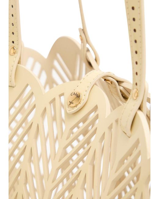 Chloé Natural Soleil Patent Leather Basket Bag