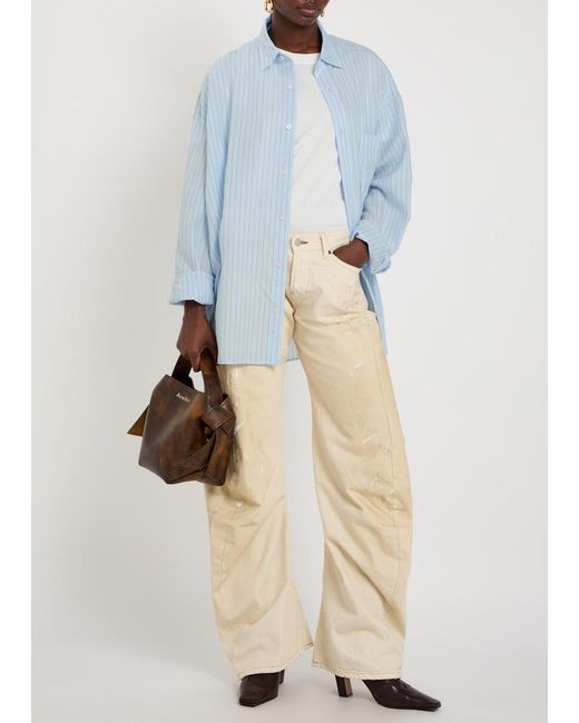 Acne Blue Striped Woven Shirt