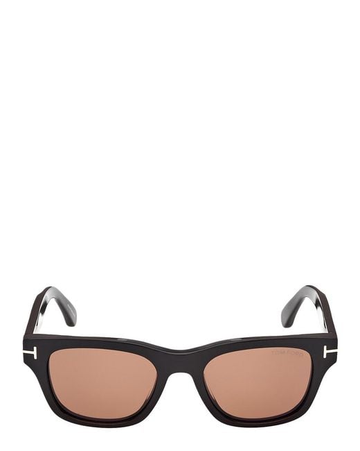 Tom Ford Black Caleb Square-Frame Sunglasses for men