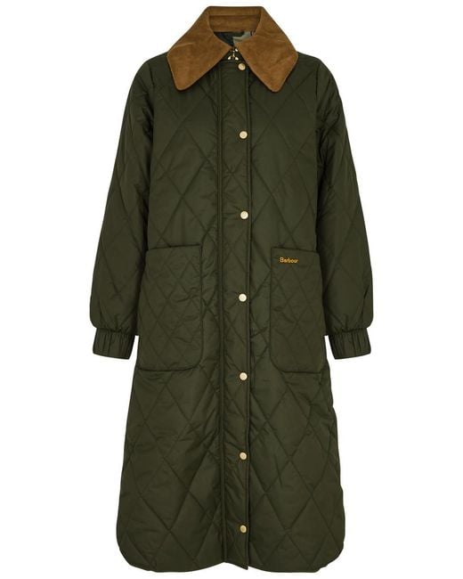 Barbour Green Marsett Quilted Shell Coat