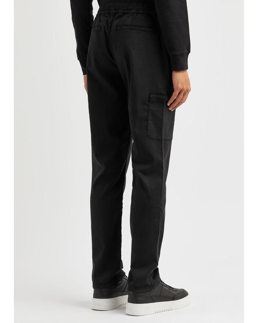 PAIGE Black Slim-leg Stretch-twill Trousers for men