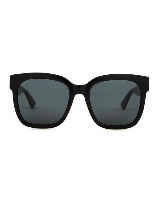 Gucci Black Square-Frame Sunglasses