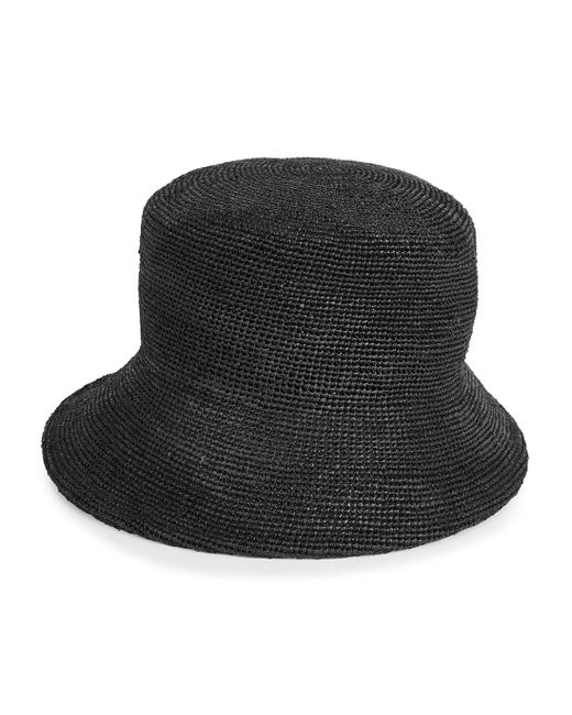 Lack of Color Inca Black Raffia Straw Bucket Hat Lyst