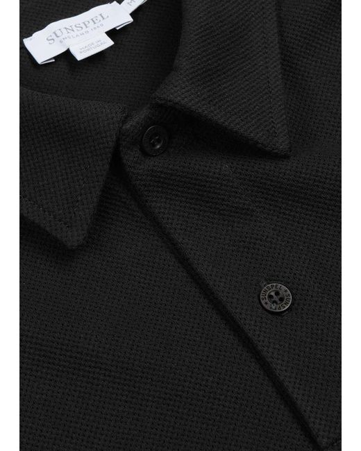 Sunspel Black Striped Cotton T-shirt for men