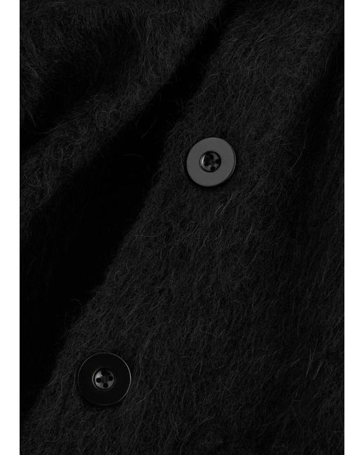 Our Legacy Black Brushed Wool-Blend Cardigan for men