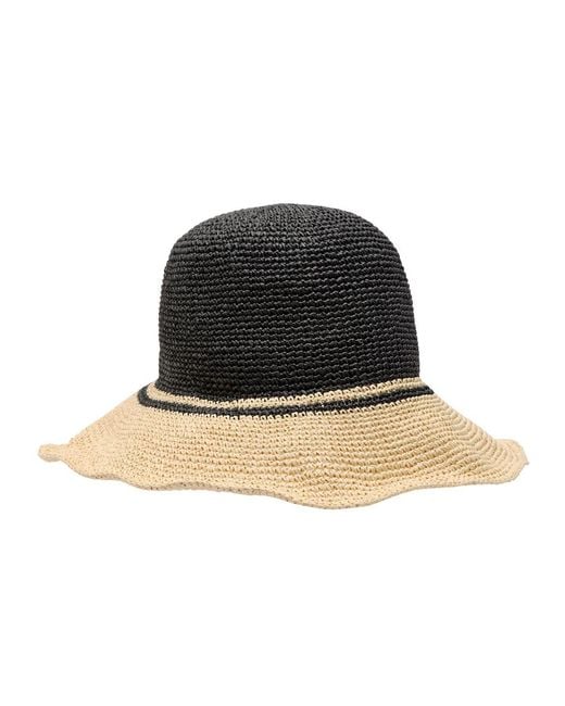 Totême  Black Woven Paper Straw Hat