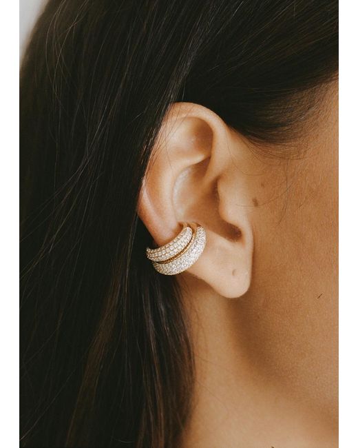 Luminous 27 White Polvorosa Pavé Chiquto 18K Ear Cuff