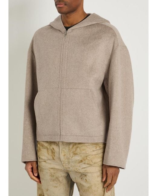 Acne Gray Doveria Hooded Wool And Cashmere-Blend Jumper for men