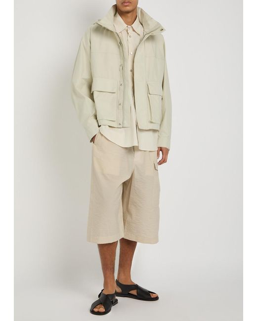 Lemaire Natural High-Neck Cotton Parka Jacket for men
