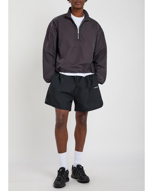 MKI Miyuki-Zoku Black Hyperlight Logo-Print Shell Shorts for men