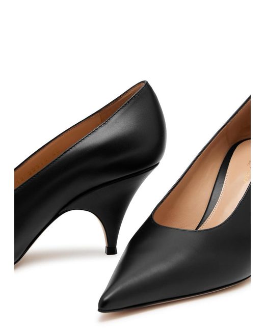 Gianvito Rossi Black Sofia 75 Leather Pumps