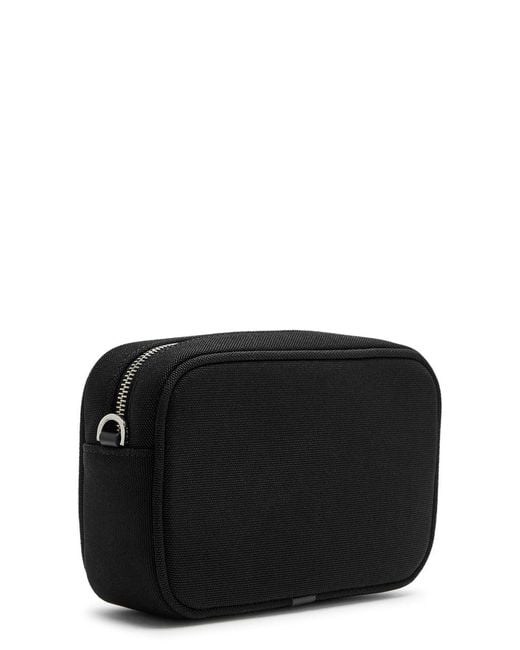 Amiri Black Staggered Logo-Embroidered Canvas Camera Bag for men