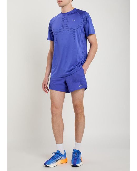 Nike Blue Dri-Fit 5" Jersey Shorts for men