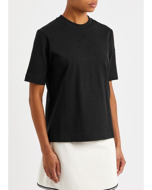 Moncler Black Logo-embossed Cotton T-shirt