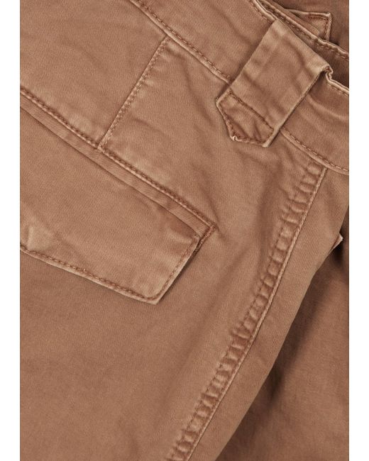 FRAME Brown Utility Cropped Straight-leg Jeans