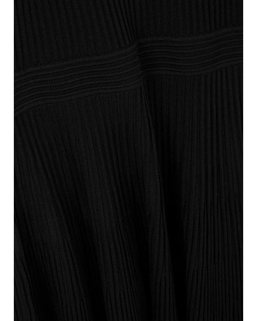 Jonathan Simkhai Black Jonathan Patricia Ribbed-Knit Mini Polo Dress