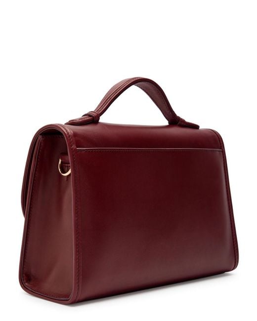 Gabriela Hearst Purple Leonora Medium Leather Top Handle Bag