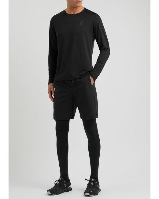 On Shoes Black Performance Stretch-Jersey Top for men