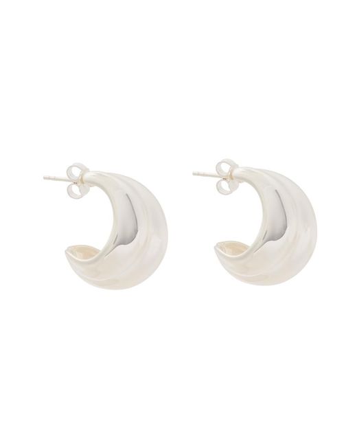 Nina Gordon White Mega Large Sterling Hoop Earrings