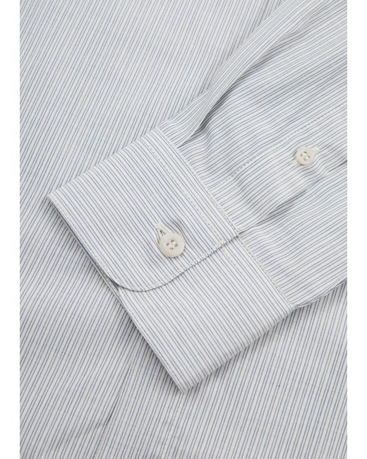 Sunspel White Striped Cotton-blend Shirt for men