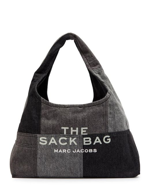 Marc Jacobs Black The Sack Patchwork Denim Shoulder Bag