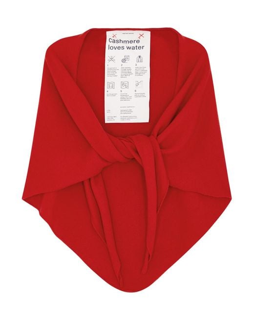 Extreme Cashmere Red N°150 Witch Cashmere-blend Scarf