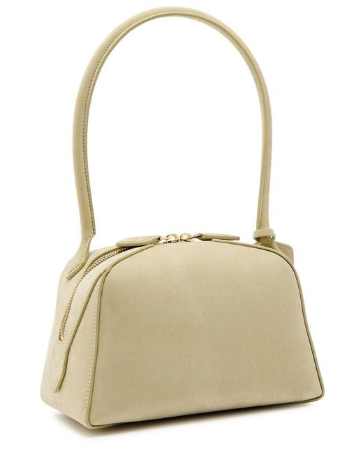 Alaïa Natural Le Bouledogue Small Nubuck Shoulder Bag