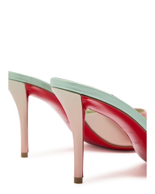 Christian Louboutin Pink Miss Z 80 Patent Leather Mules