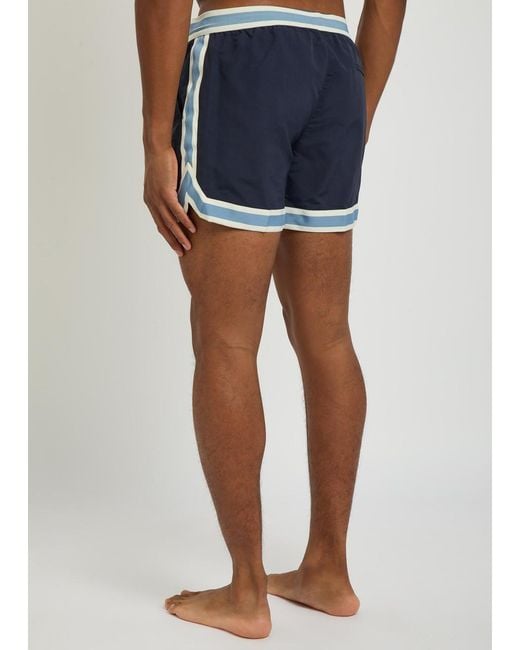 CHE Blue Baller Striped Poplin Swim Shorts for men