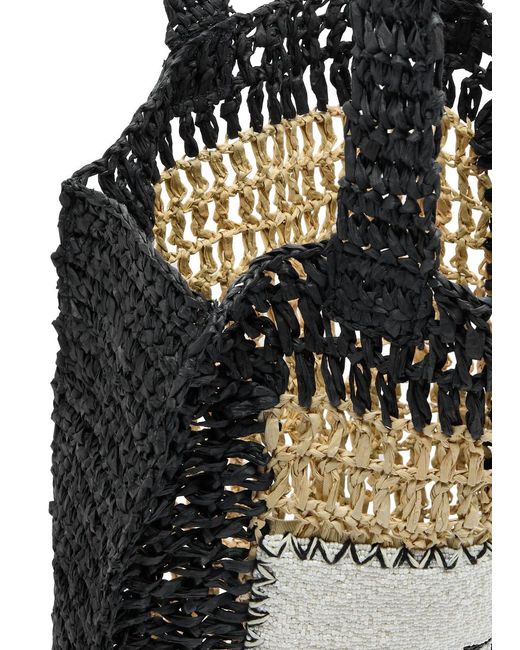 De Siena Black Saint Tropez Crochet Tote