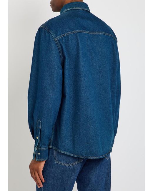 Valentino Garavani Blue Denim Overshirt for men