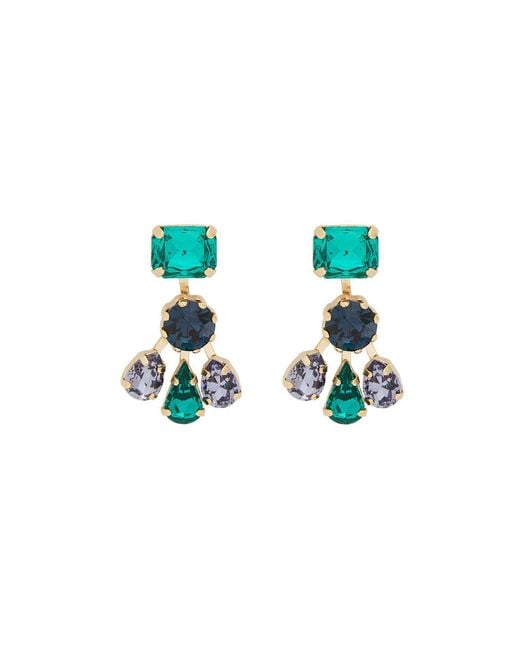 Rosantica Blue Crystal-Embellished Drop Earrings