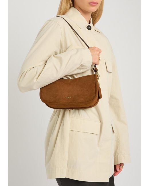 COACH Brown Waverly Suede Cross-Body Bag