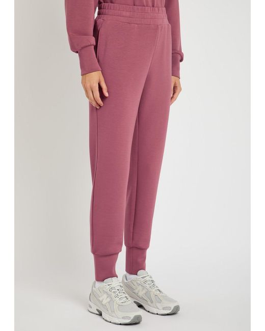 Varley Red The Slim Cuff 27.5 Stretch-Jersey Sweatpants