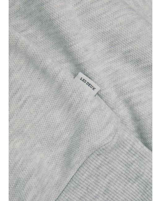 Les Deux Gray Ben Melange Cotton-Blend Polo Jumper for men